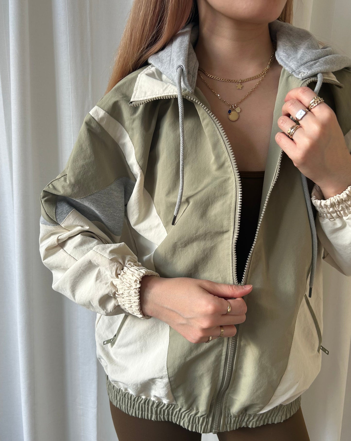 Sport Jacket + Cargo Pants Set - Green/Grey