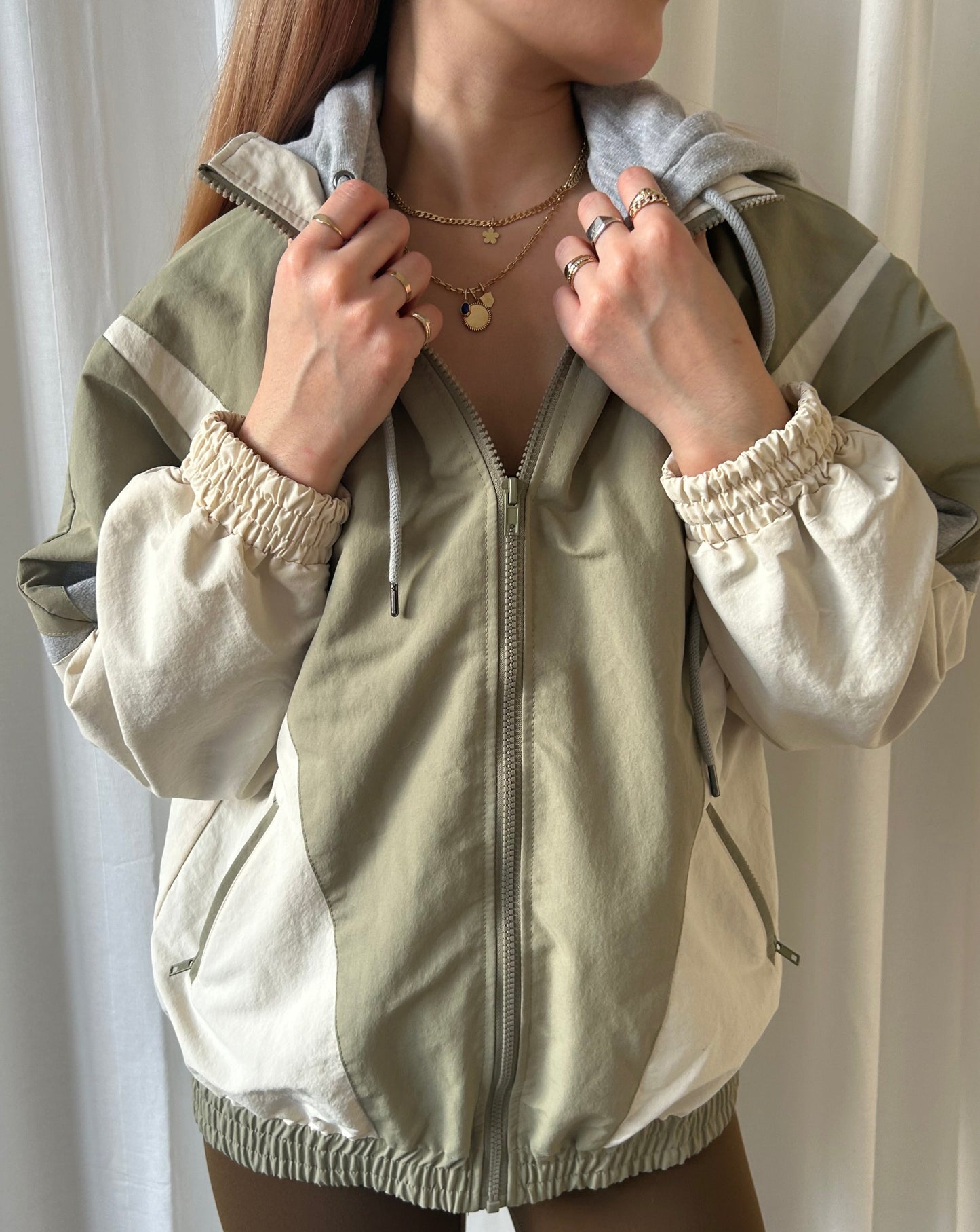Sport Jacket + Cargo Pants Set - Green/Grey