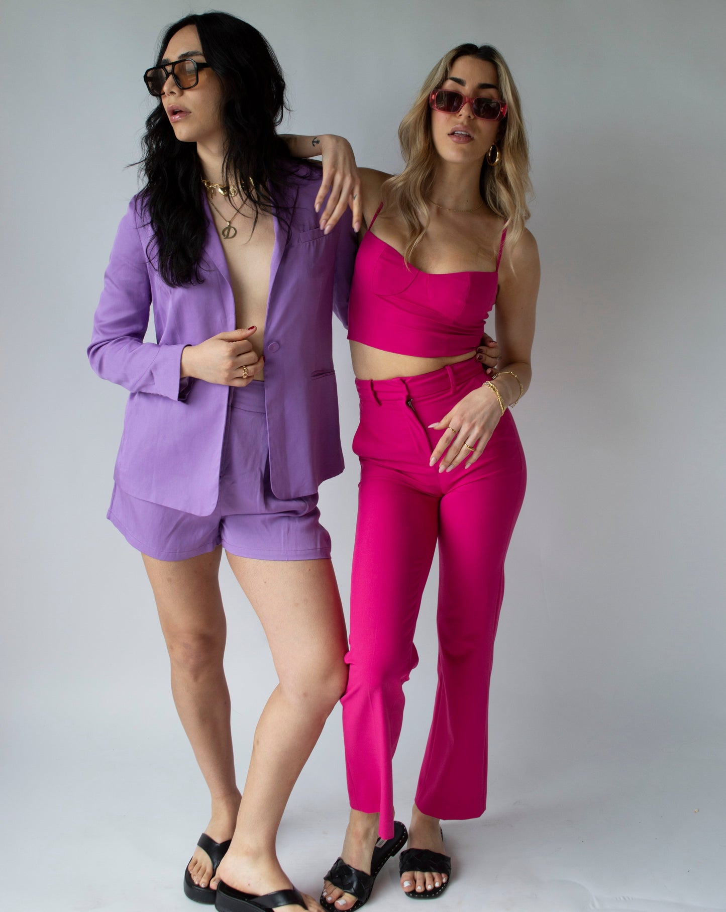 Babaton Crop Top + Pant Set - Pink