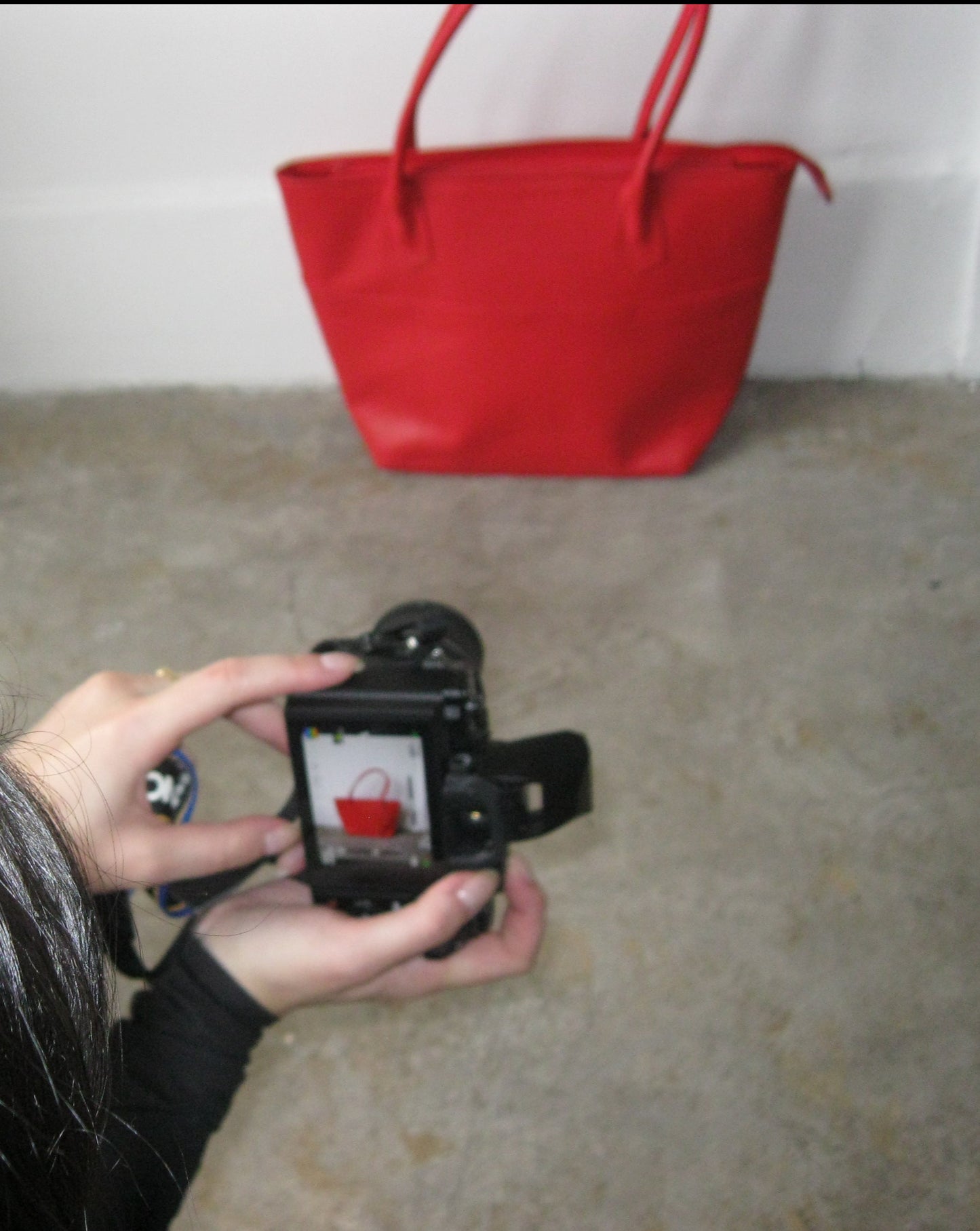 Oversized Tote Bag - Red