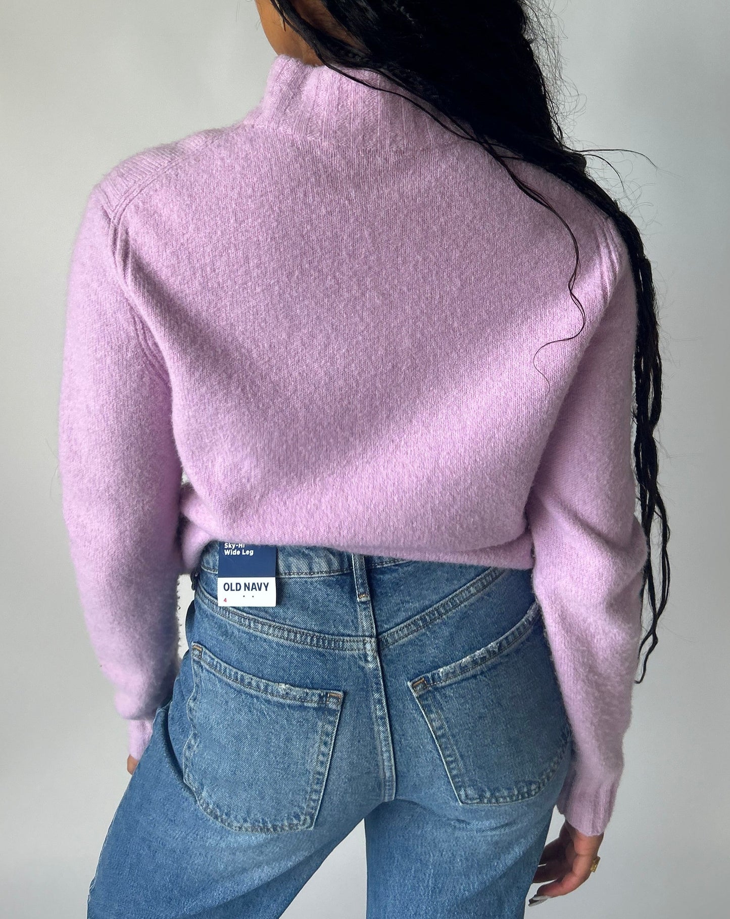 Point Sur Mock Neck Sweater - Purple