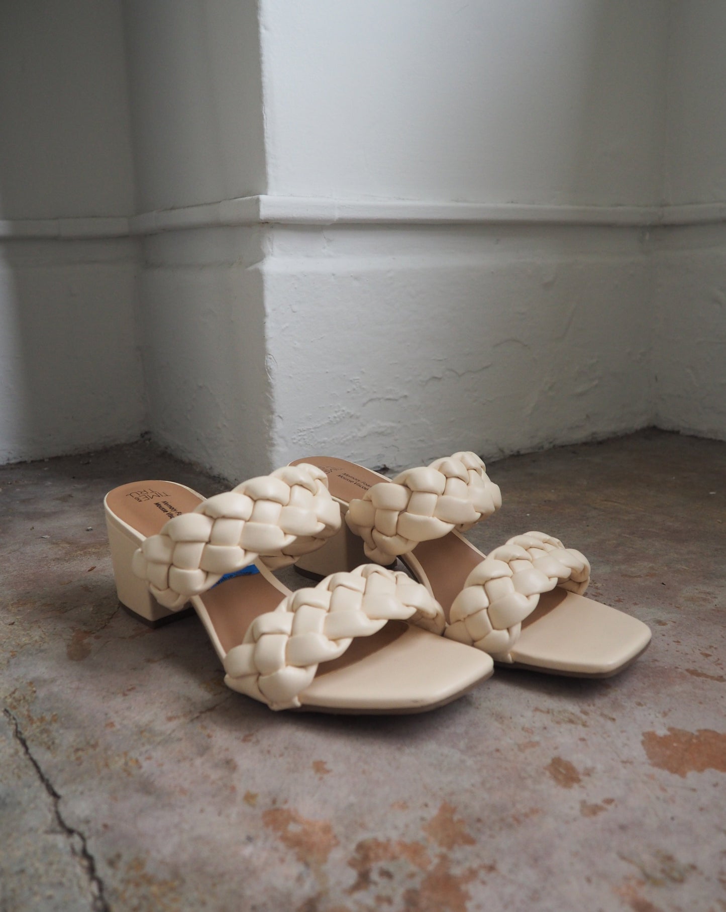 Woven Heels - Cream