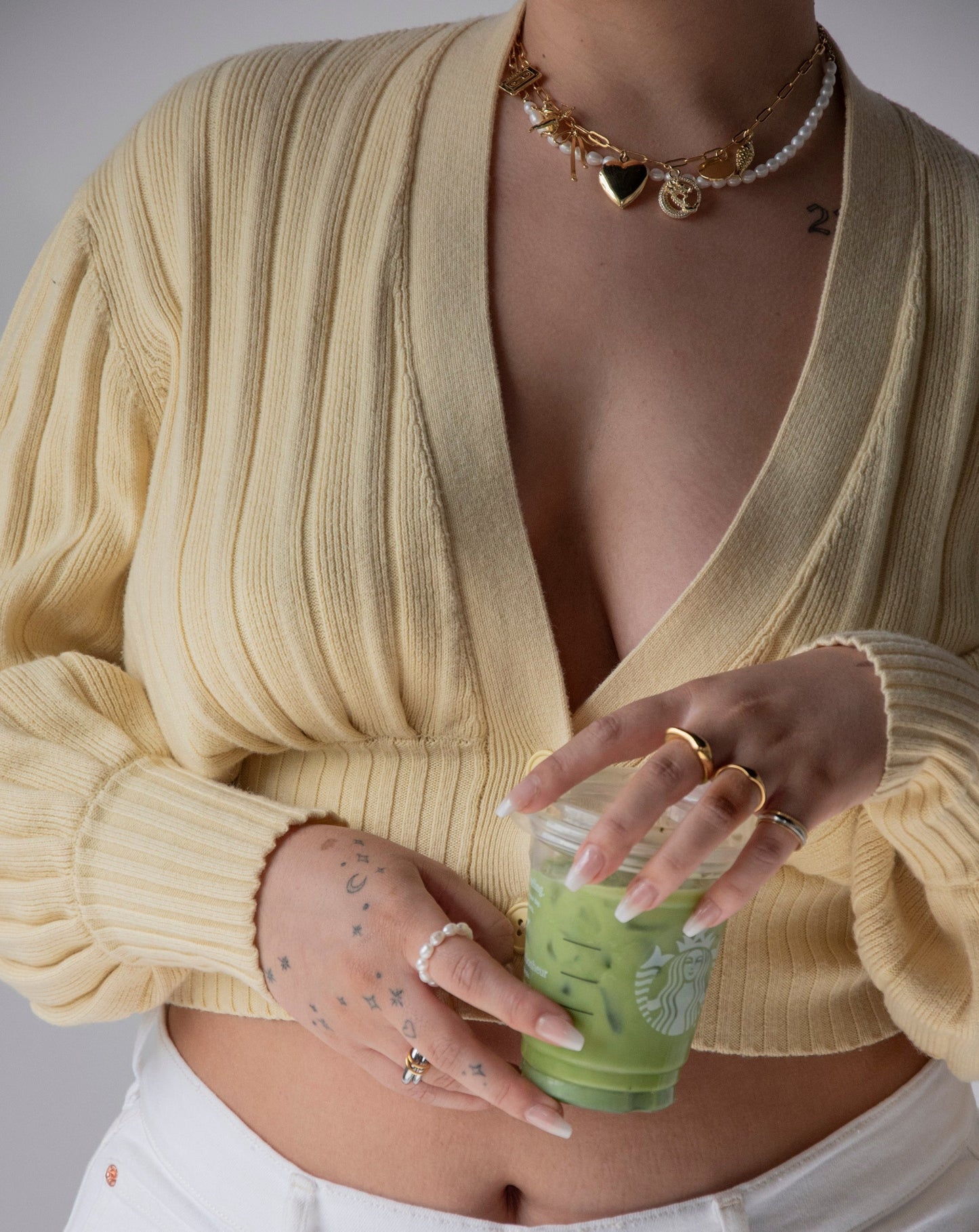 Aritzia Balloon Sleeve Crop Top - Yellow