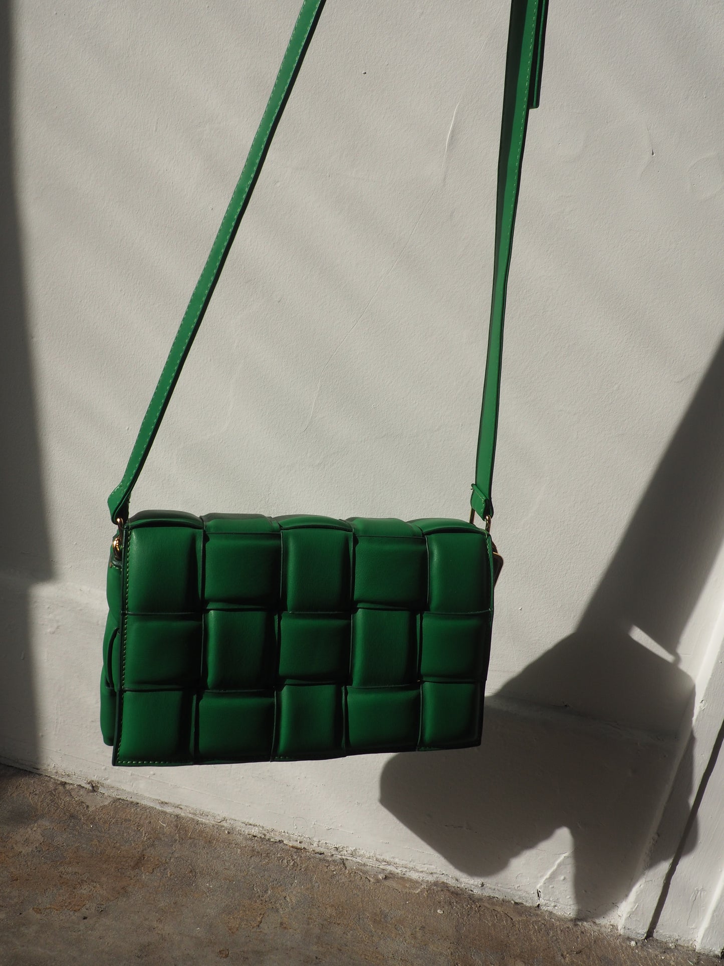 Woven Purse - Green/Gold