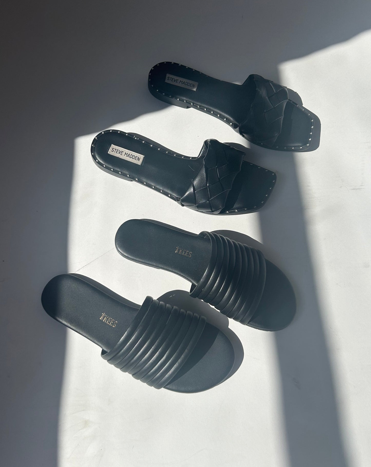 Steve Madden Woven Sandals - Black