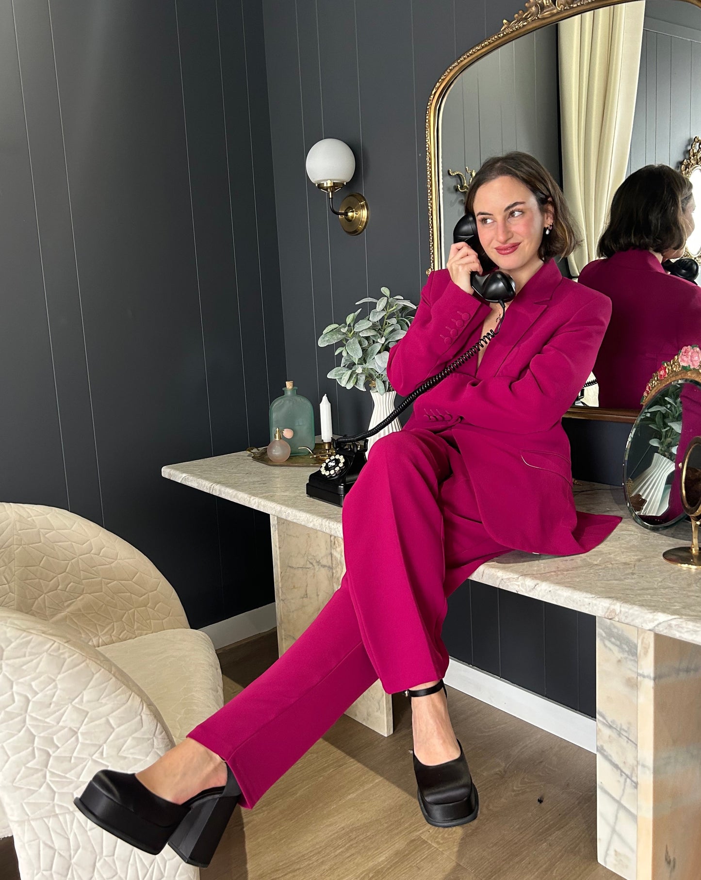 Top Shop Suit - Fuchsia