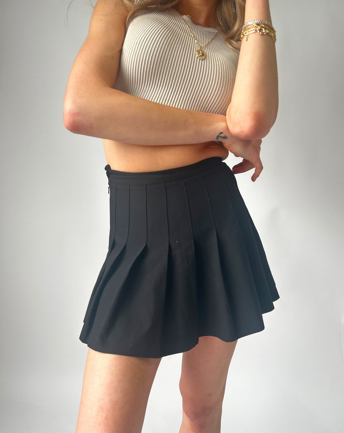 Talula Pleated Skirt - Black