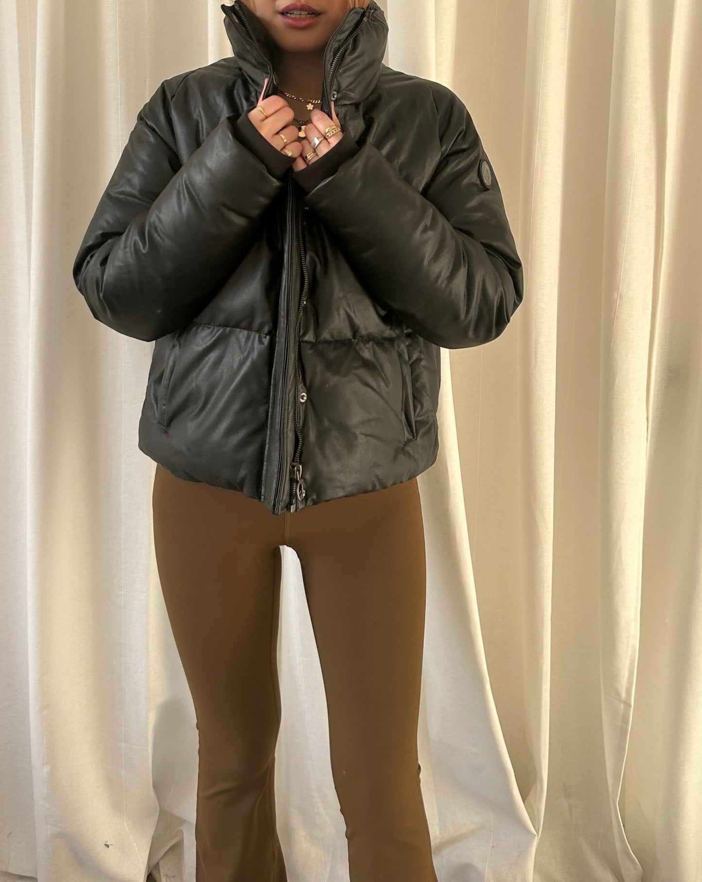 Noisy May Puffer Jacket - Black