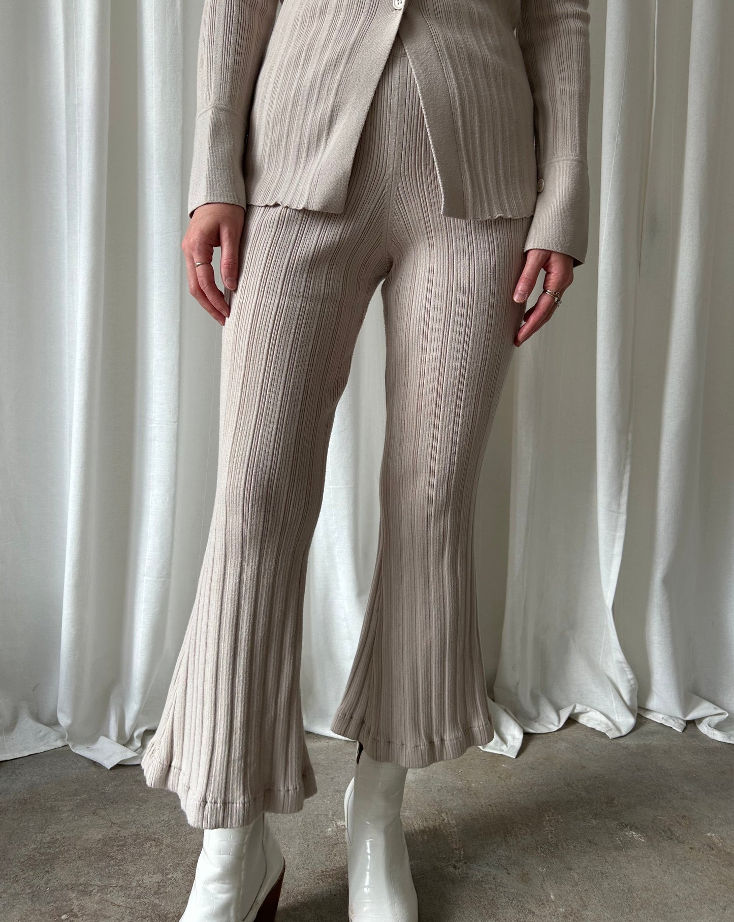 Dynamite Ribbed Set - Cream