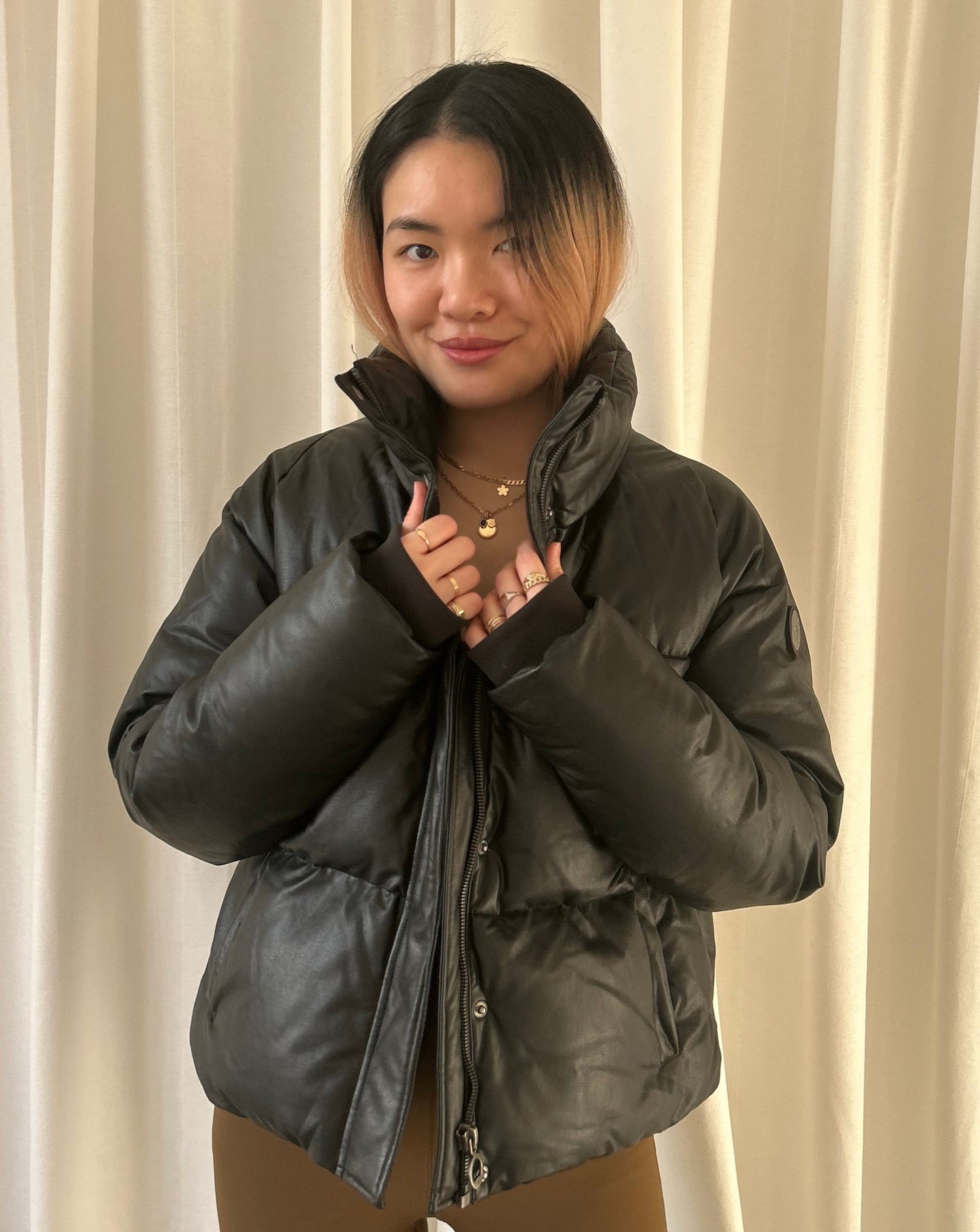 Noisy May Puffer Jacket - Black