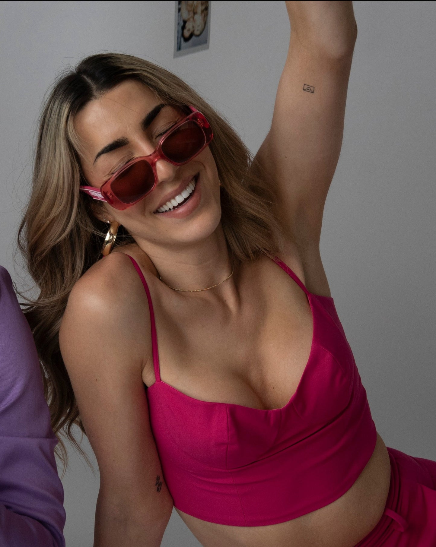 Babaton Crop Top + Pant Set - Pink
