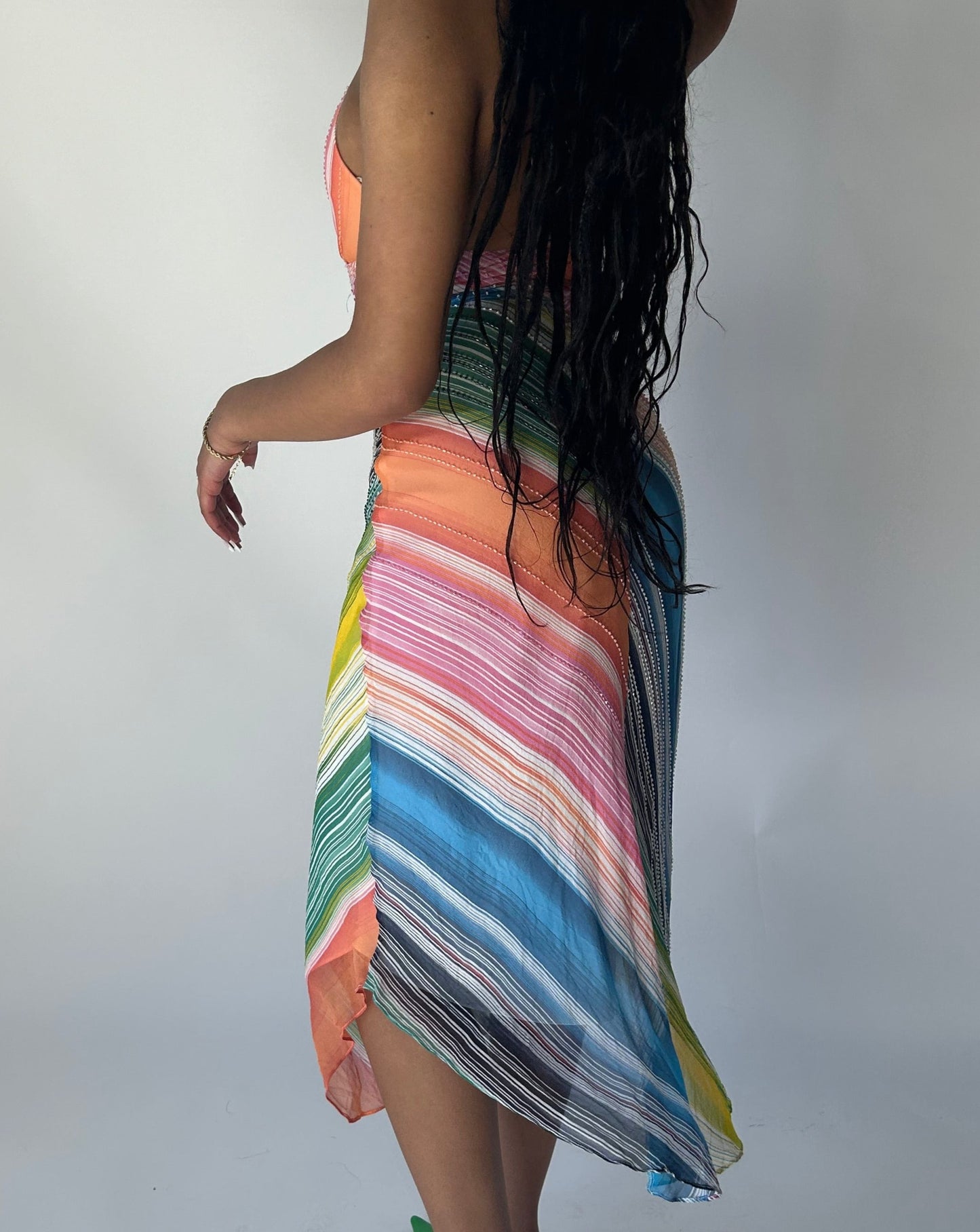 BCBGMAXAZRIA Halter Midi Dress - Multicoloured