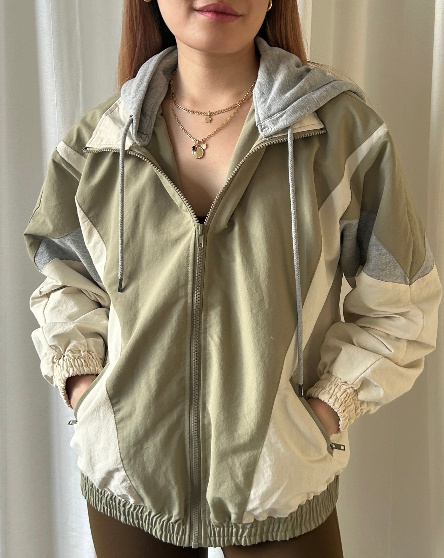Sport Jacket + Cargo Pants Set - Green/Grey