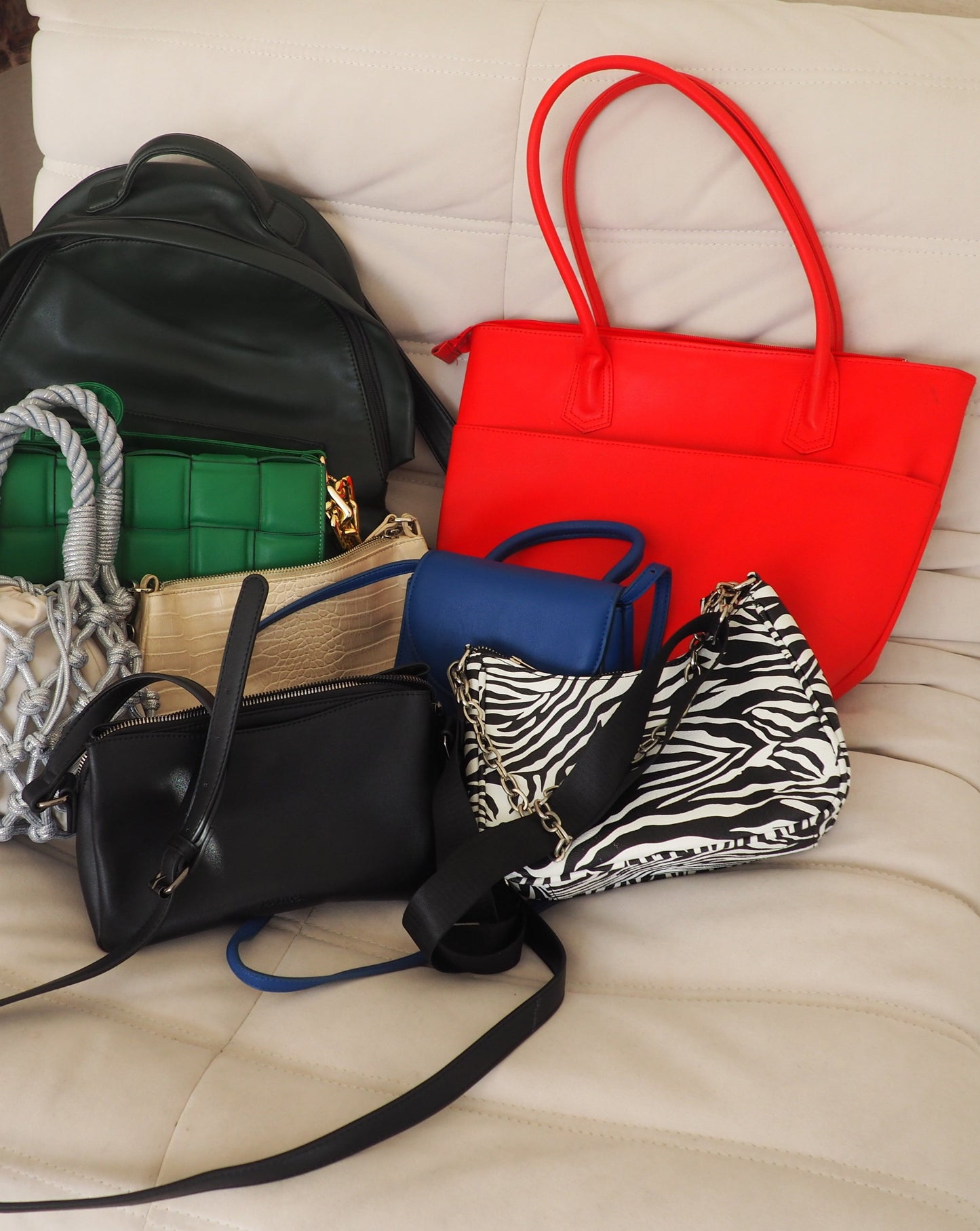 Oversized Tote Bag - Red