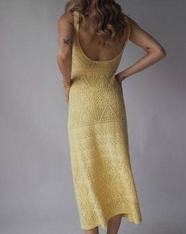 Zara Knit Maxi Dress - Yellow