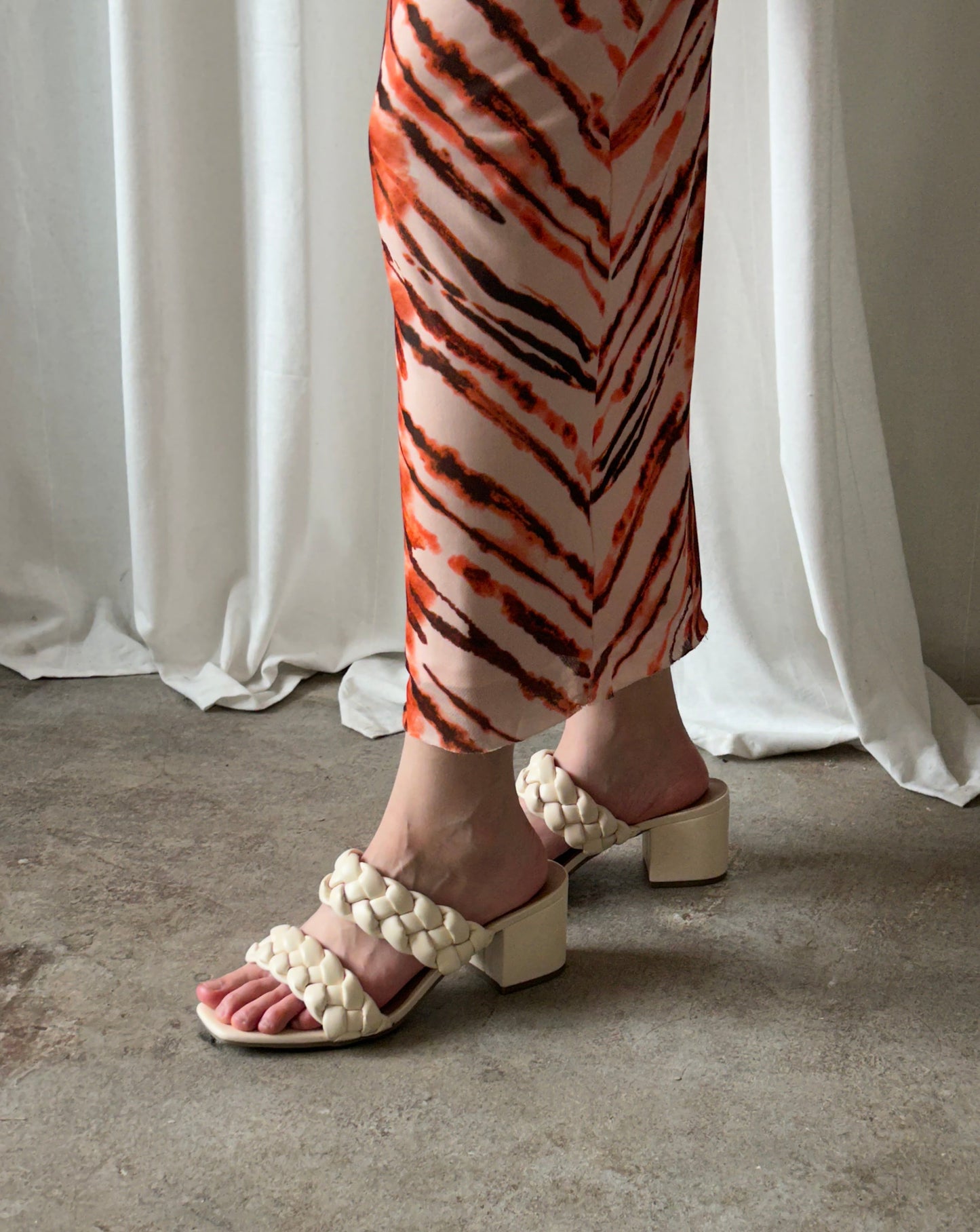 Woven Heels - Cream