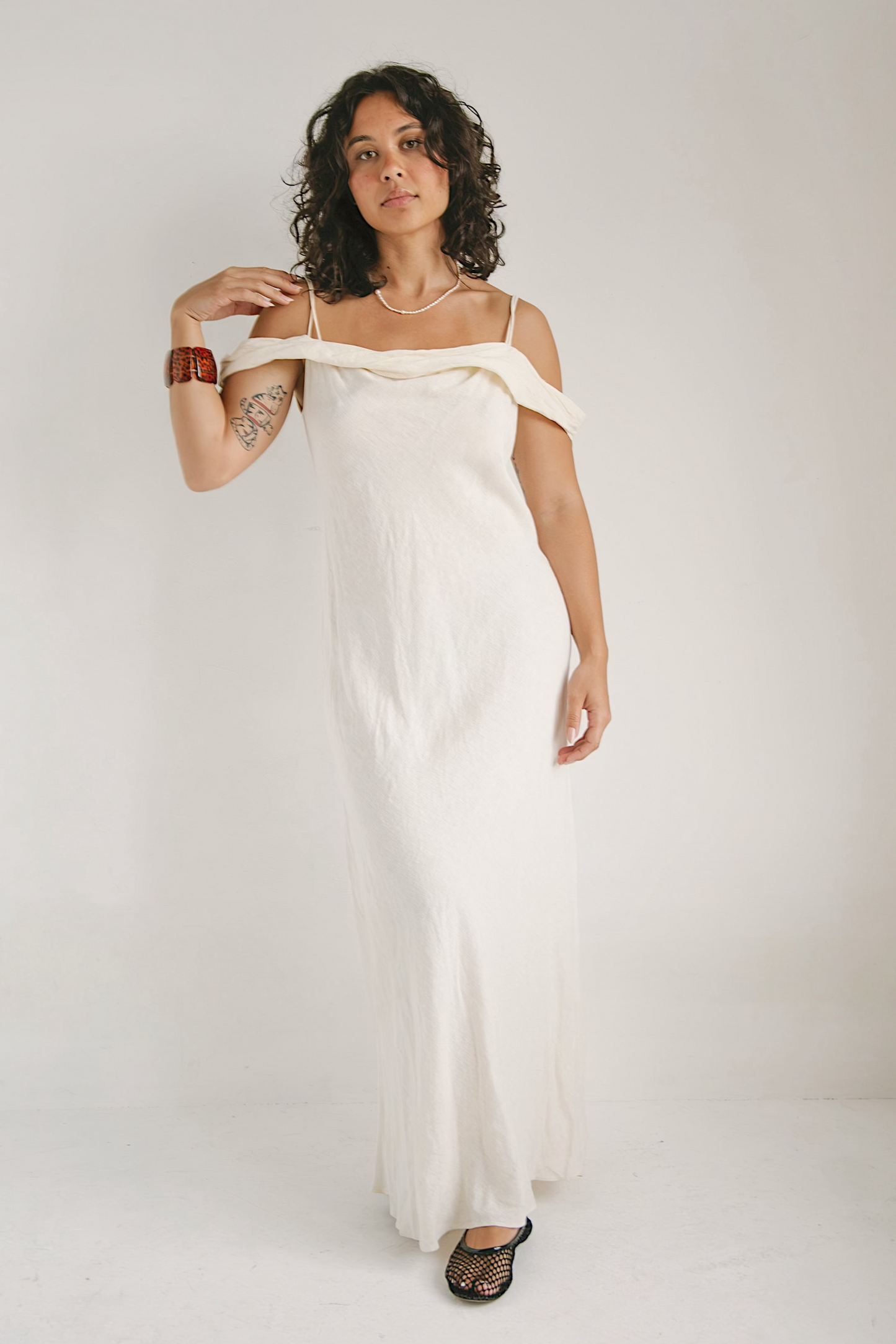 Zara Off The Shoulder Dress - White