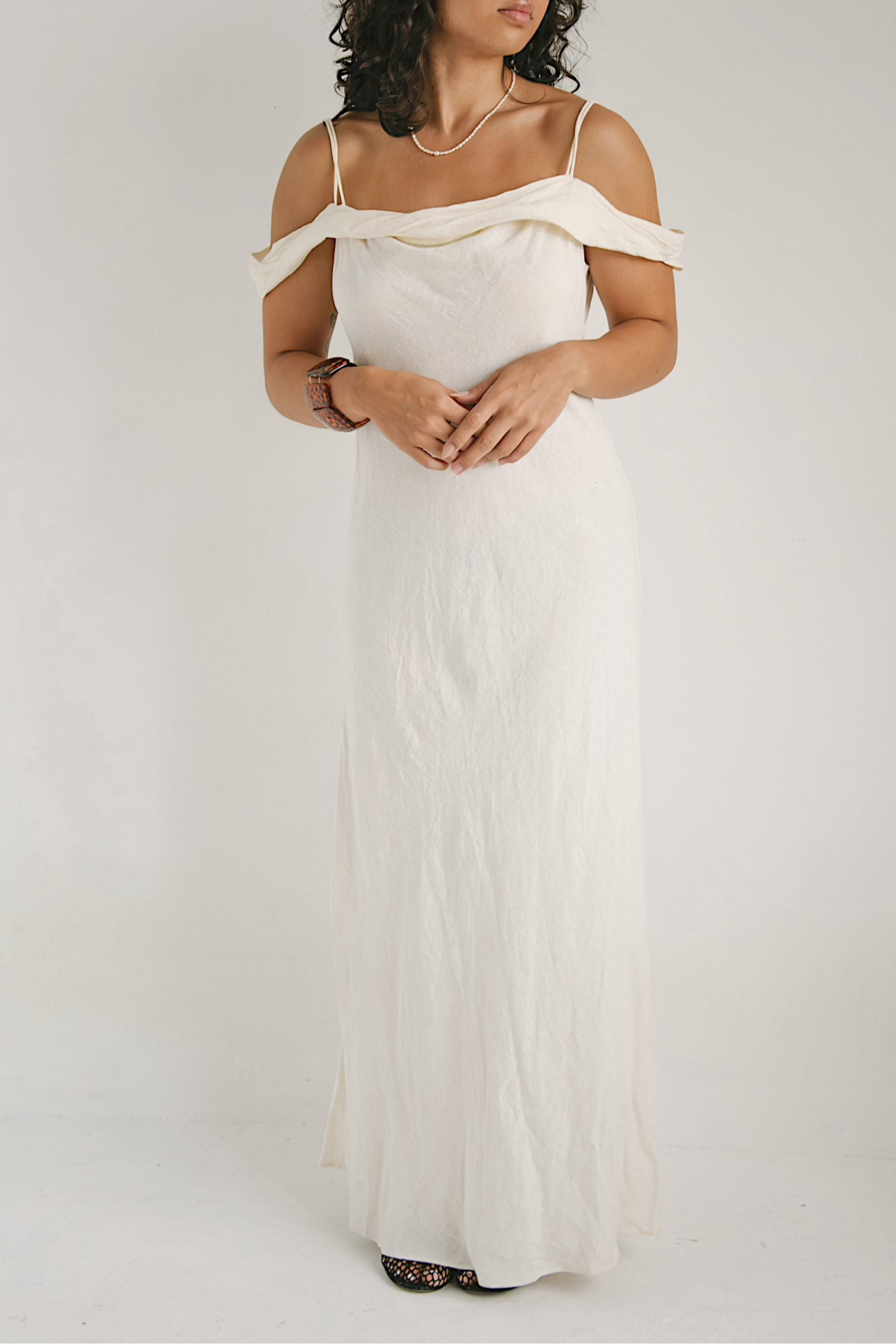 Zara Off The Shoulder Dress - White