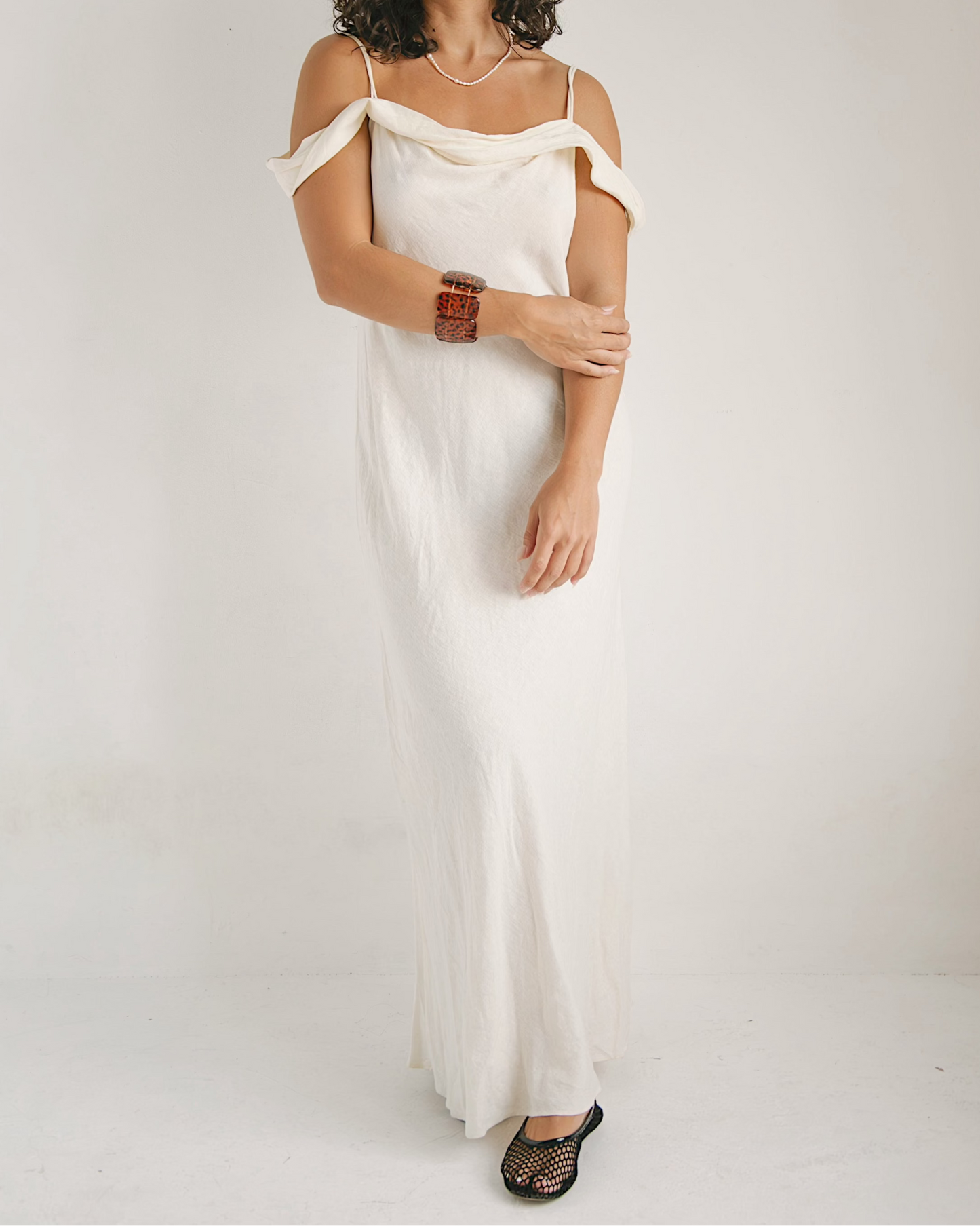 Zara Off The Shoulder Dress - White