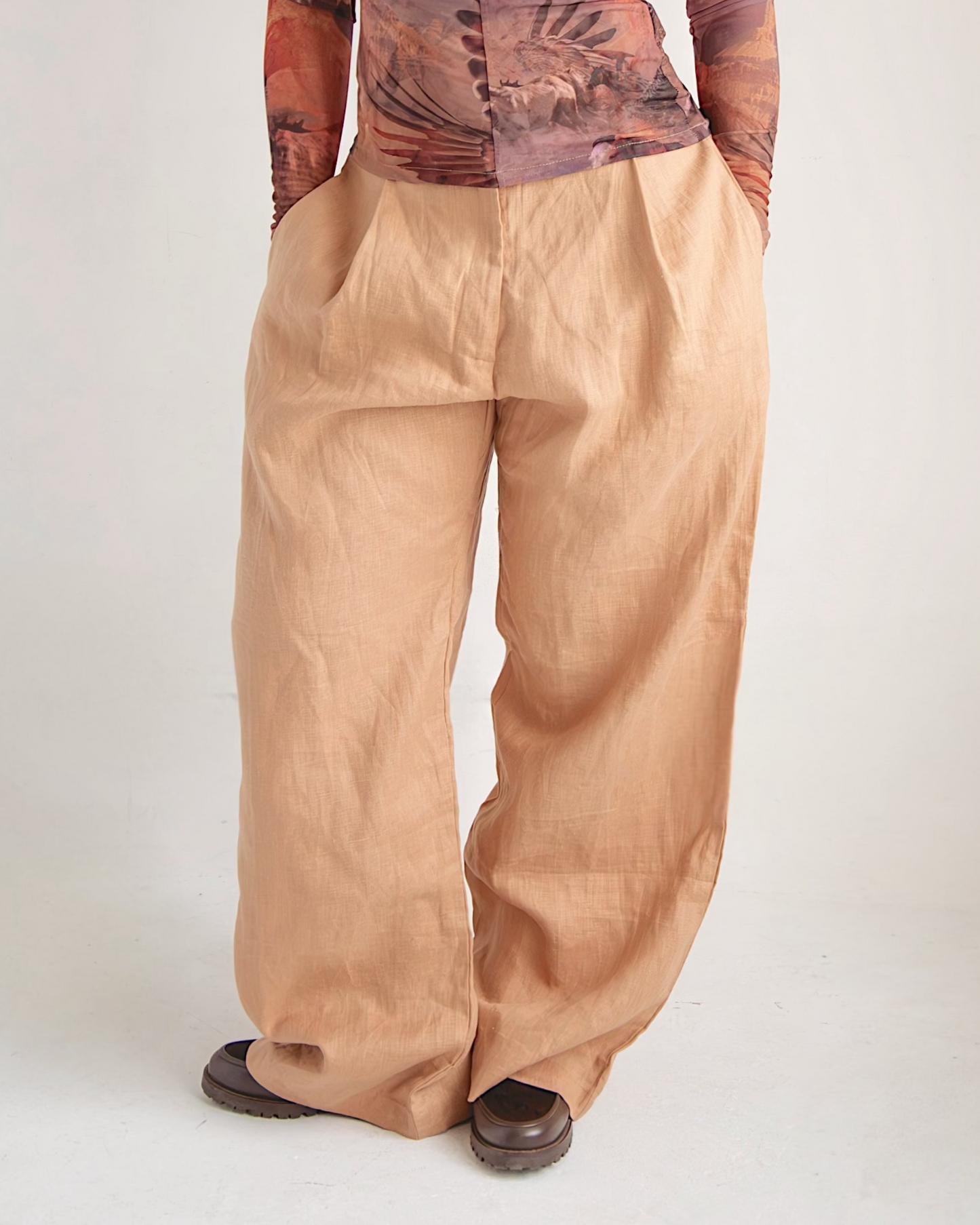 Faithfull The Brand Wide Leg Pant - Salmon