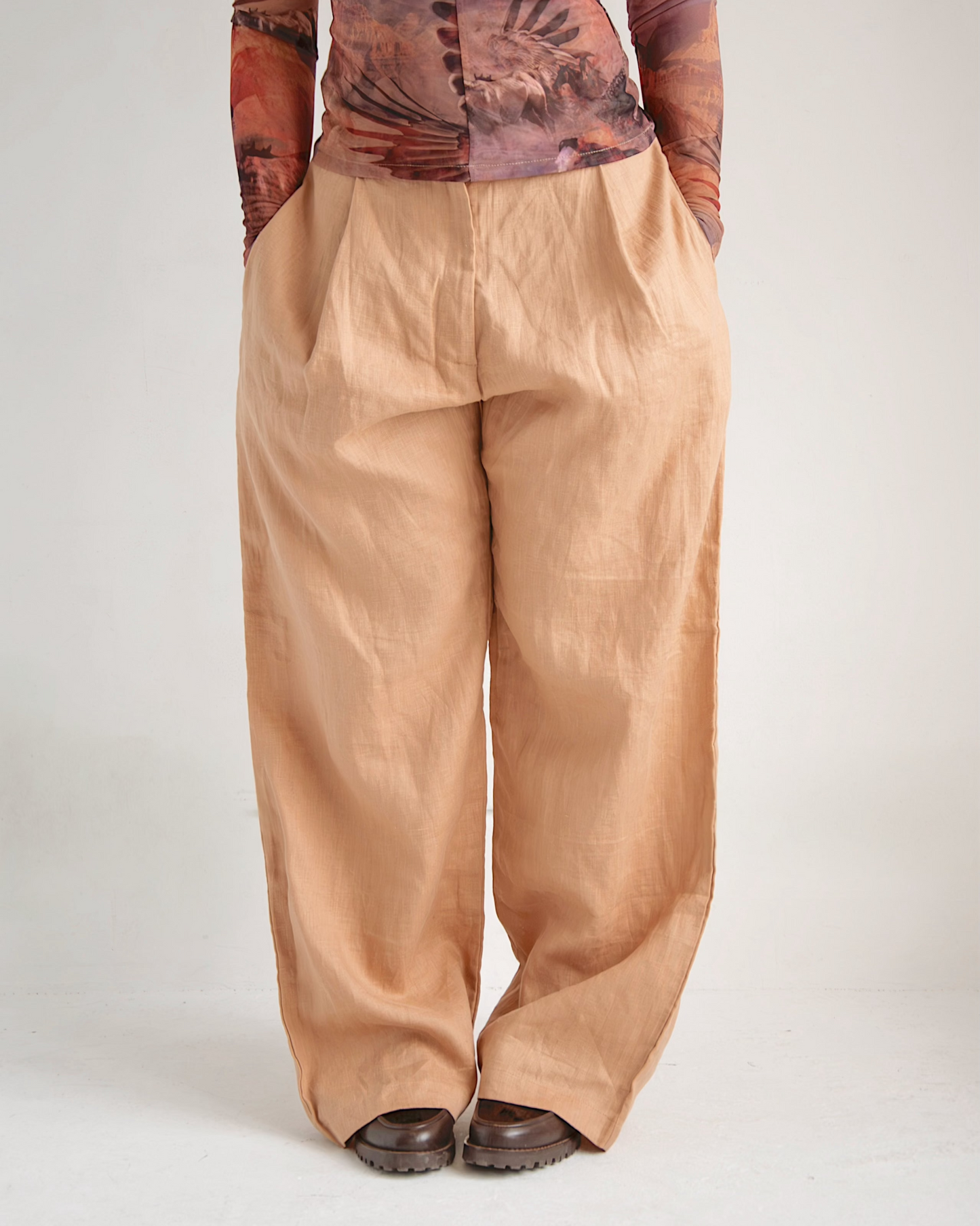 Faithfull The Brand Wide Leg Pant - Salmon
