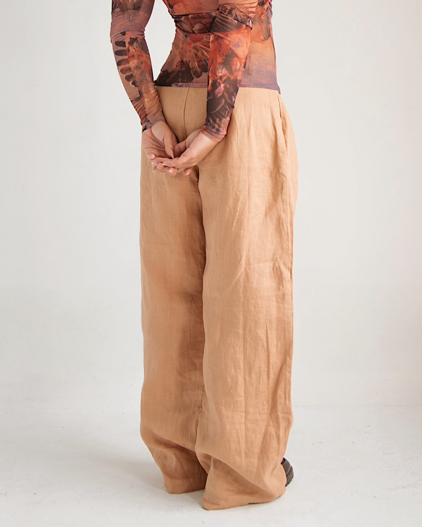 Faithfull The Brand Wide Leg Pant - Salmon