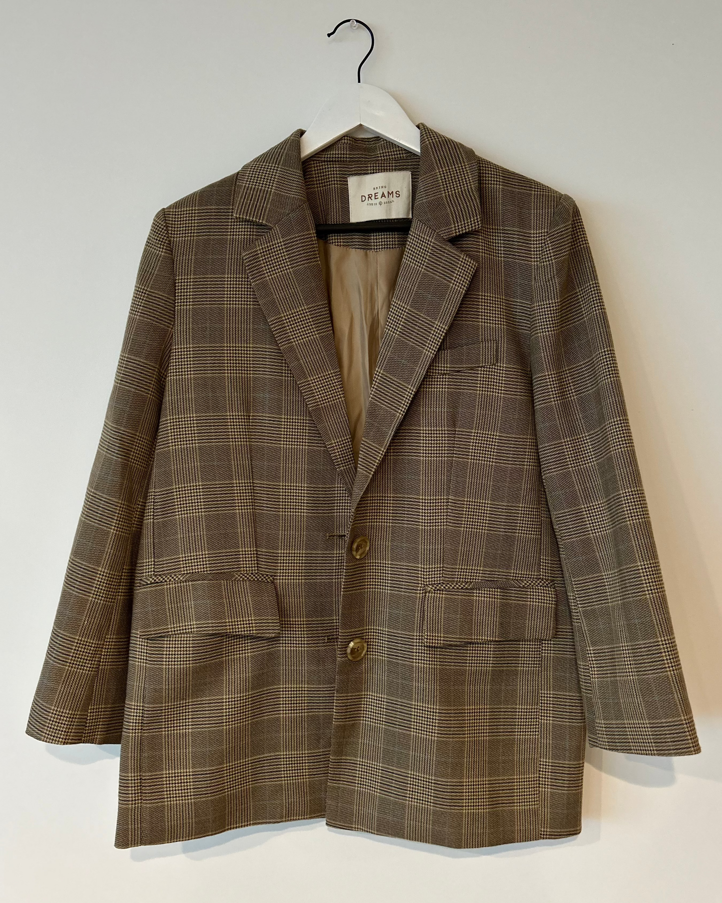 DREAMS Plaid Blazer - Brown