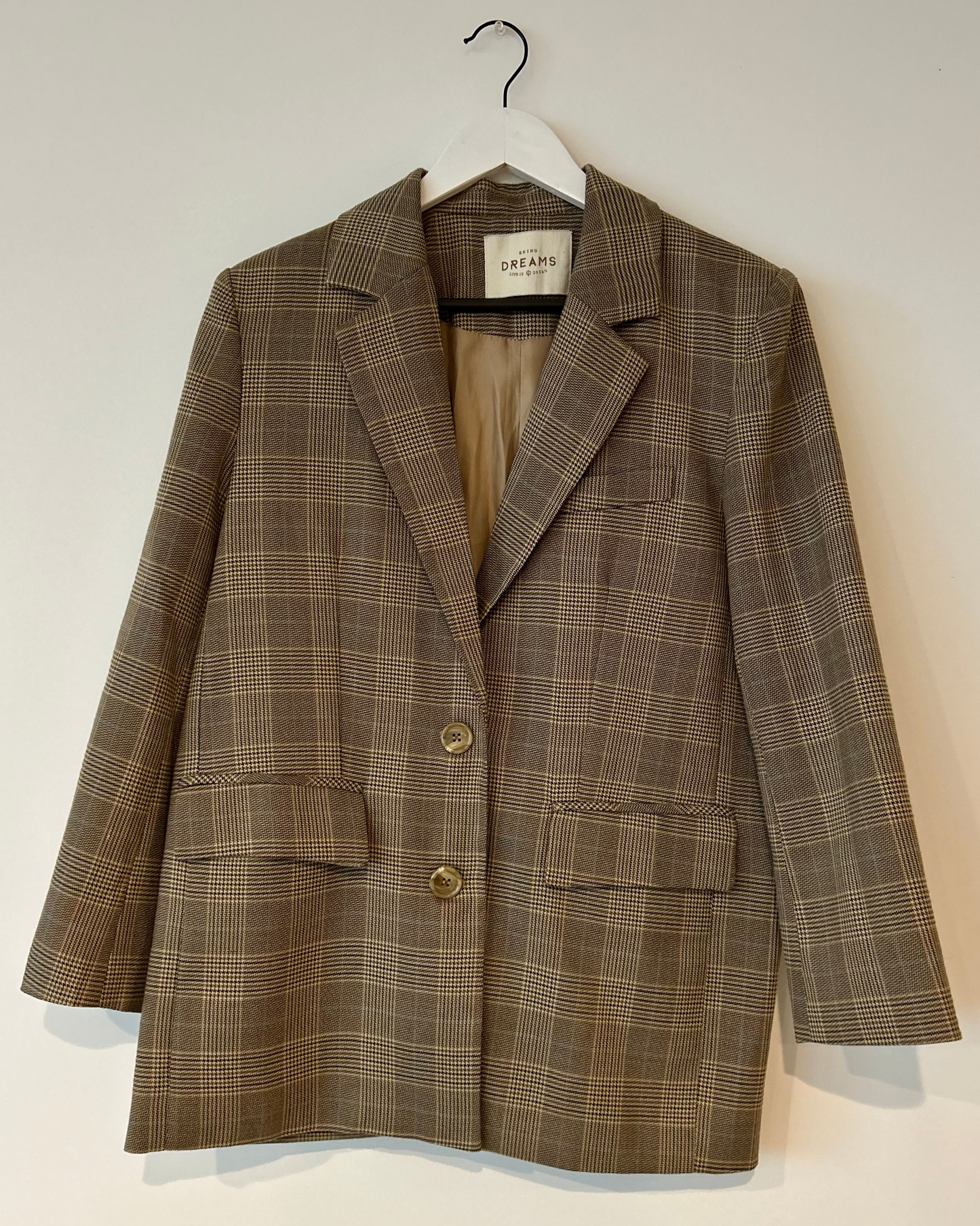 DREAMS Plaid Blazer - Brown