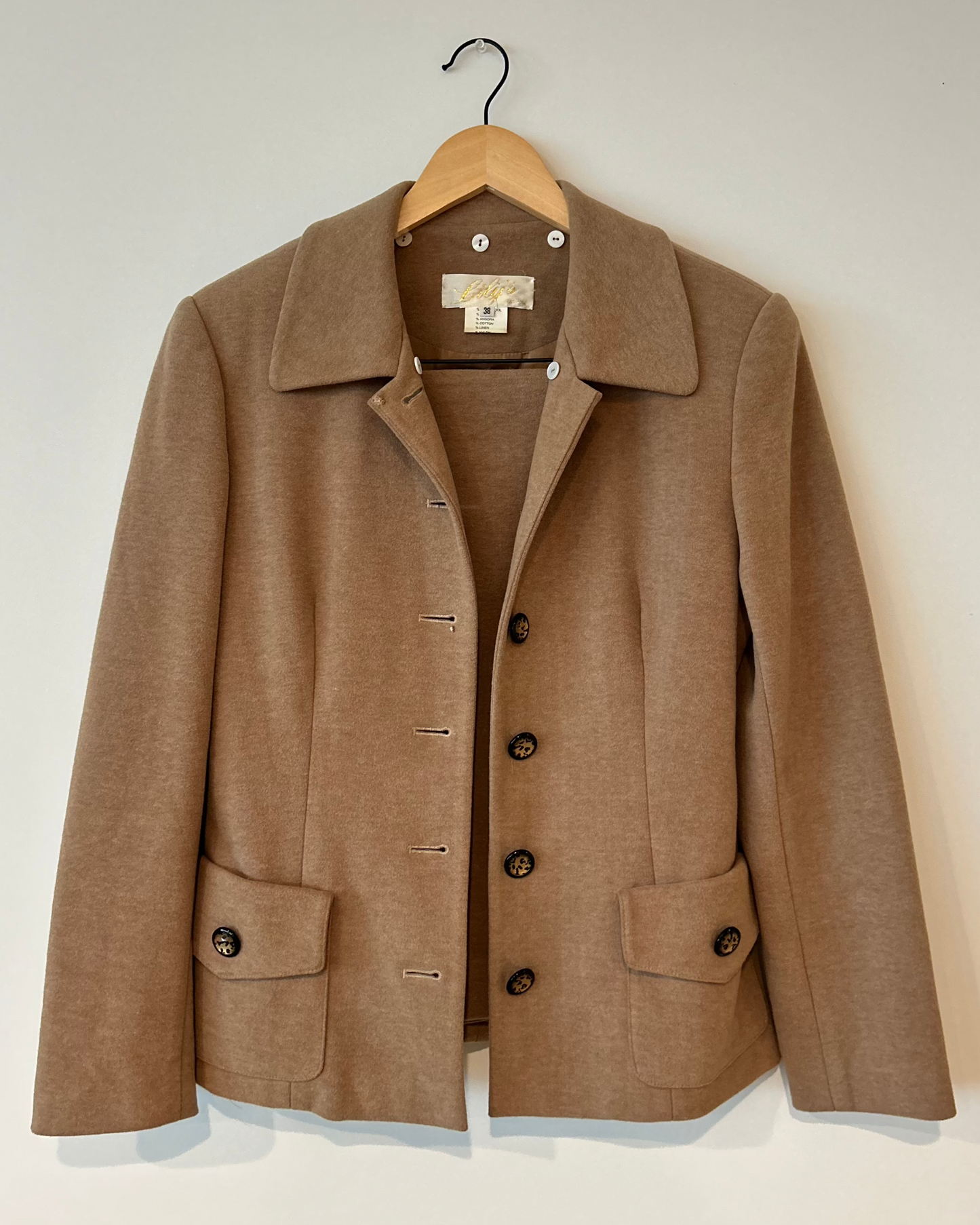 Lily's Wool Blazer & Skirt Set - Brown