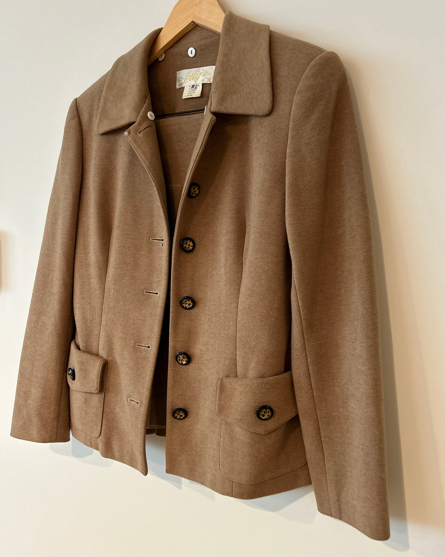 Lily's Wool Blazer & Skirt Set - Brown