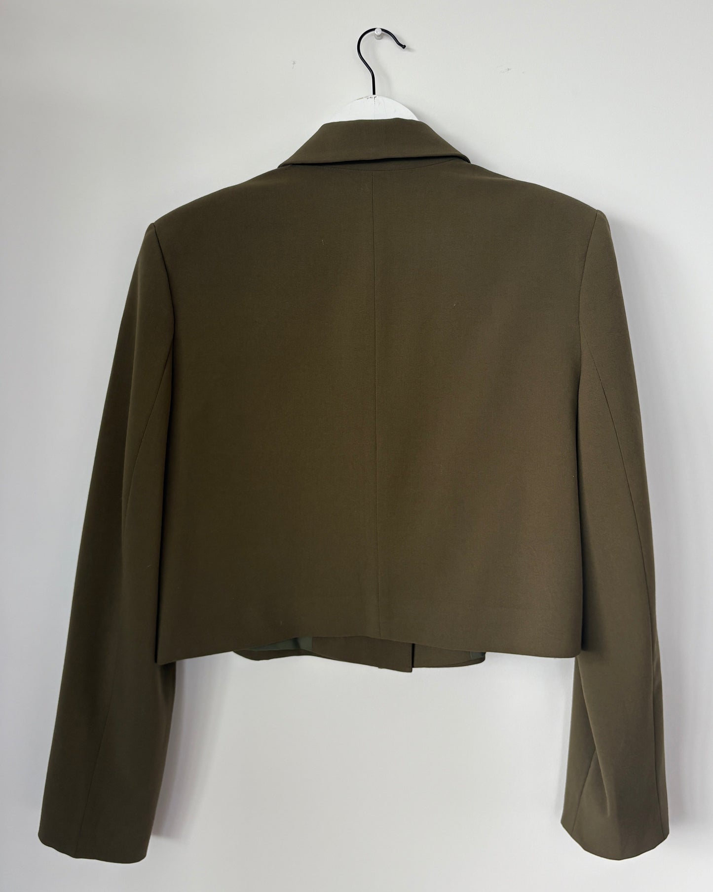 Open Edit Cropped Blazer - Green