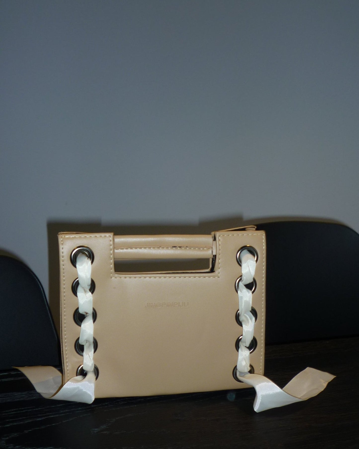Ribbon Clutch - Beige