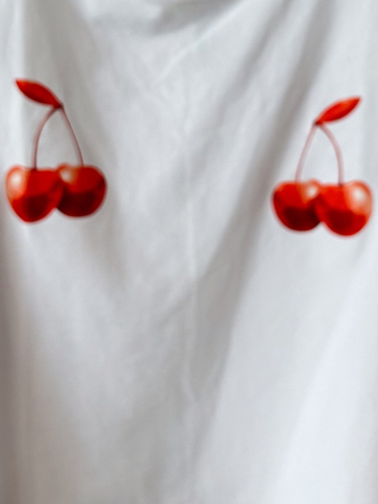 Boohoo Cherry Top - Red/White