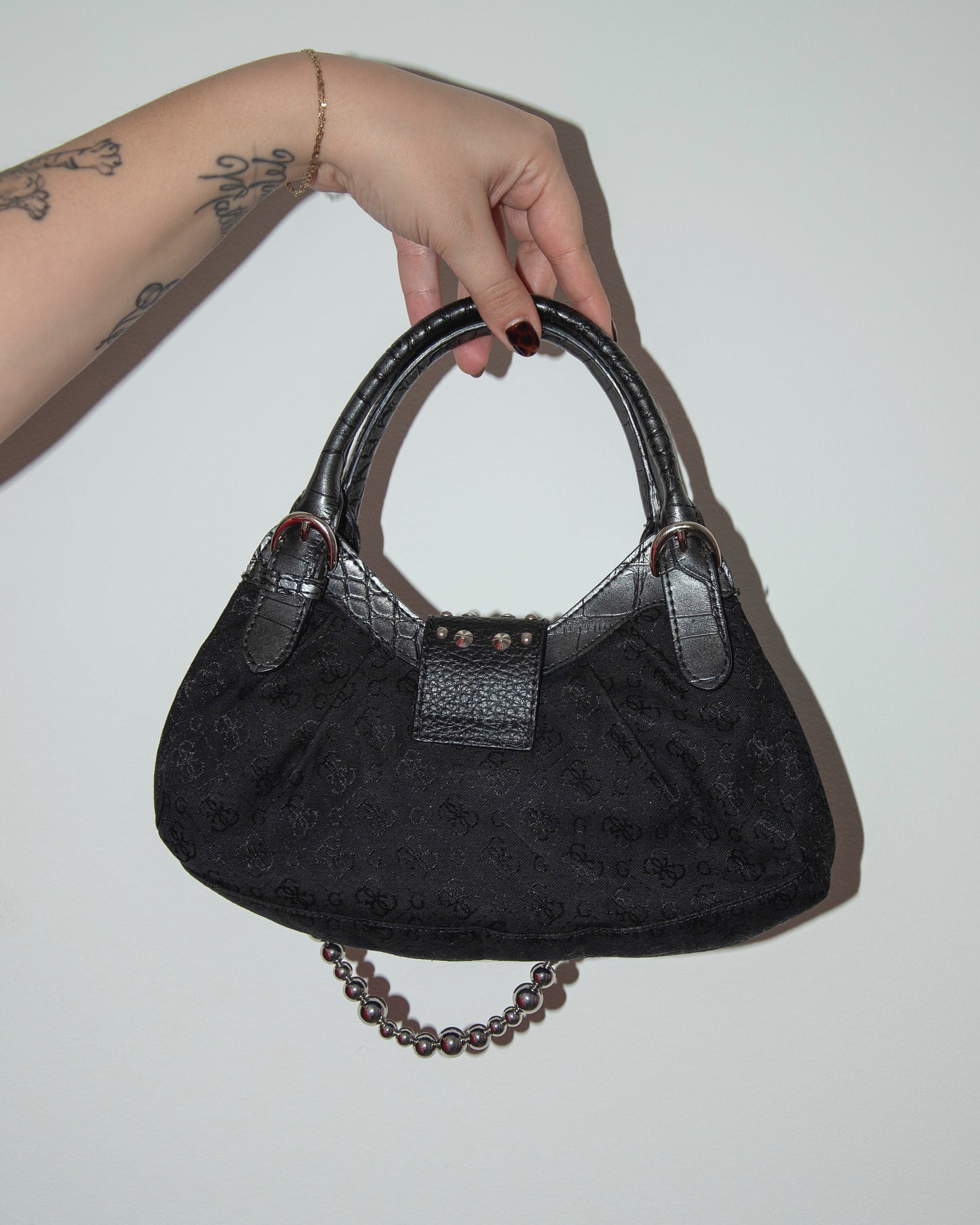 Guess Chain Purse - Black/Silver