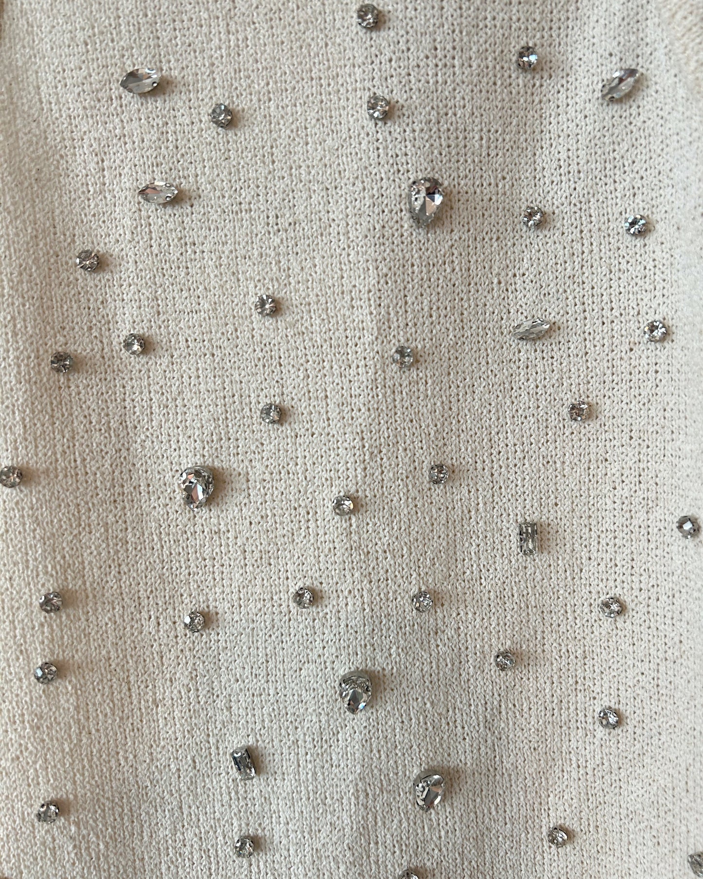 Zara Rhinestone Tank - White