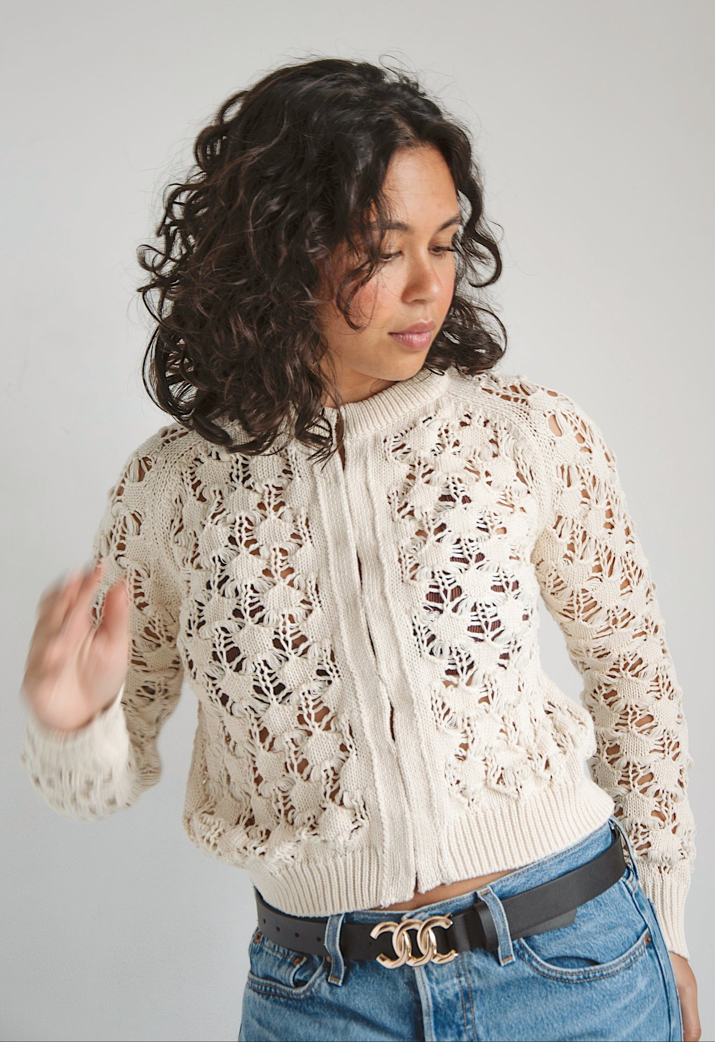 Zara Crochet Long Sleeve - Cream