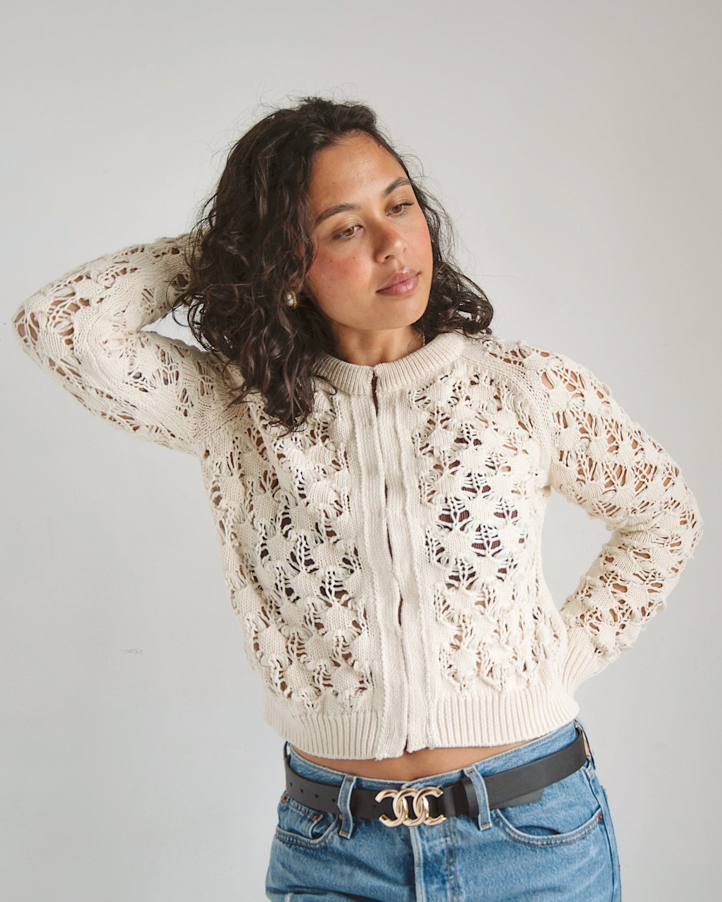 Zara Crochet Long Sleeve - Cream