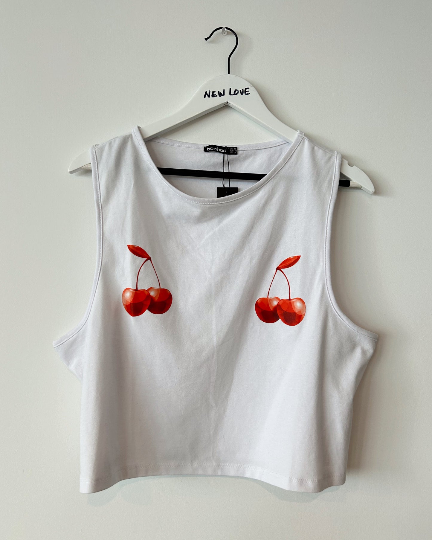 Boohoo Cherry Top - Red/White