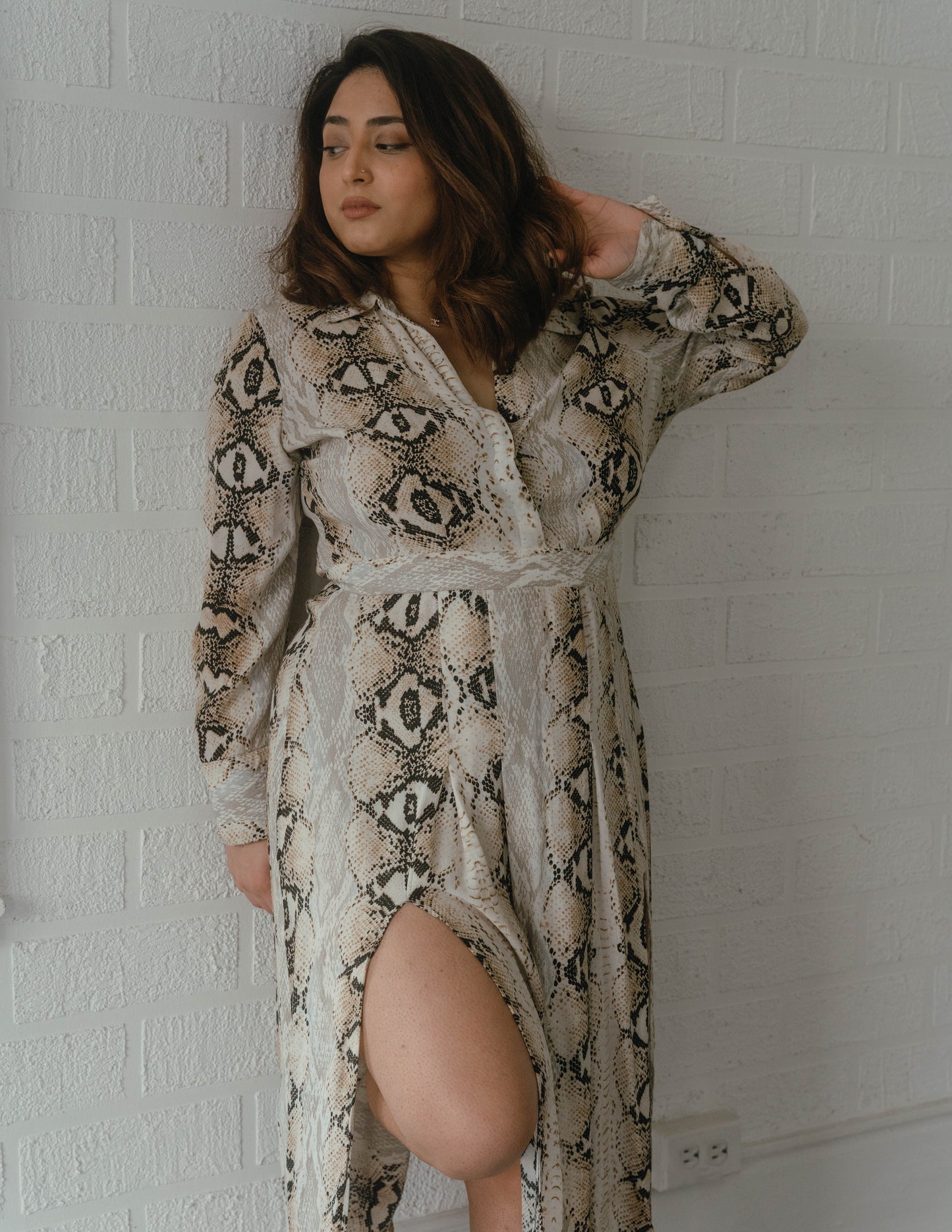 Snake Print Maxi Dress