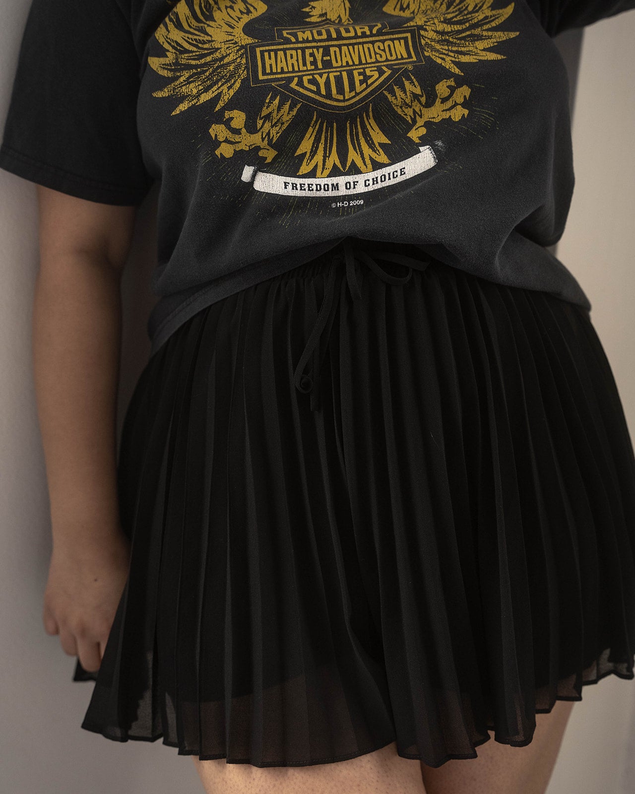 Pleated Black Shorts
