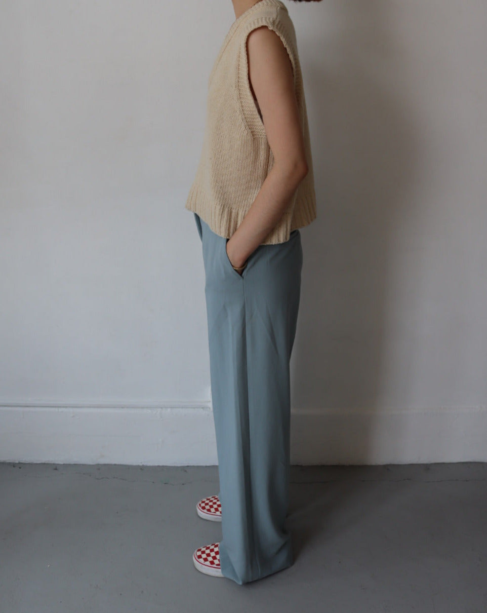 Baby Blue Straight Leg Pant