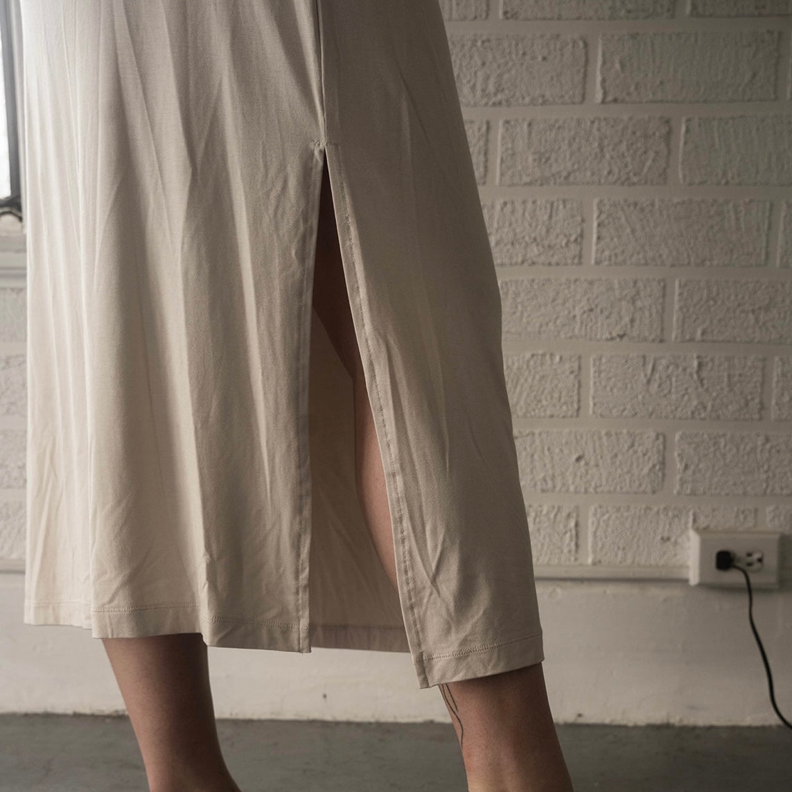 Cream T-Shirt Dress