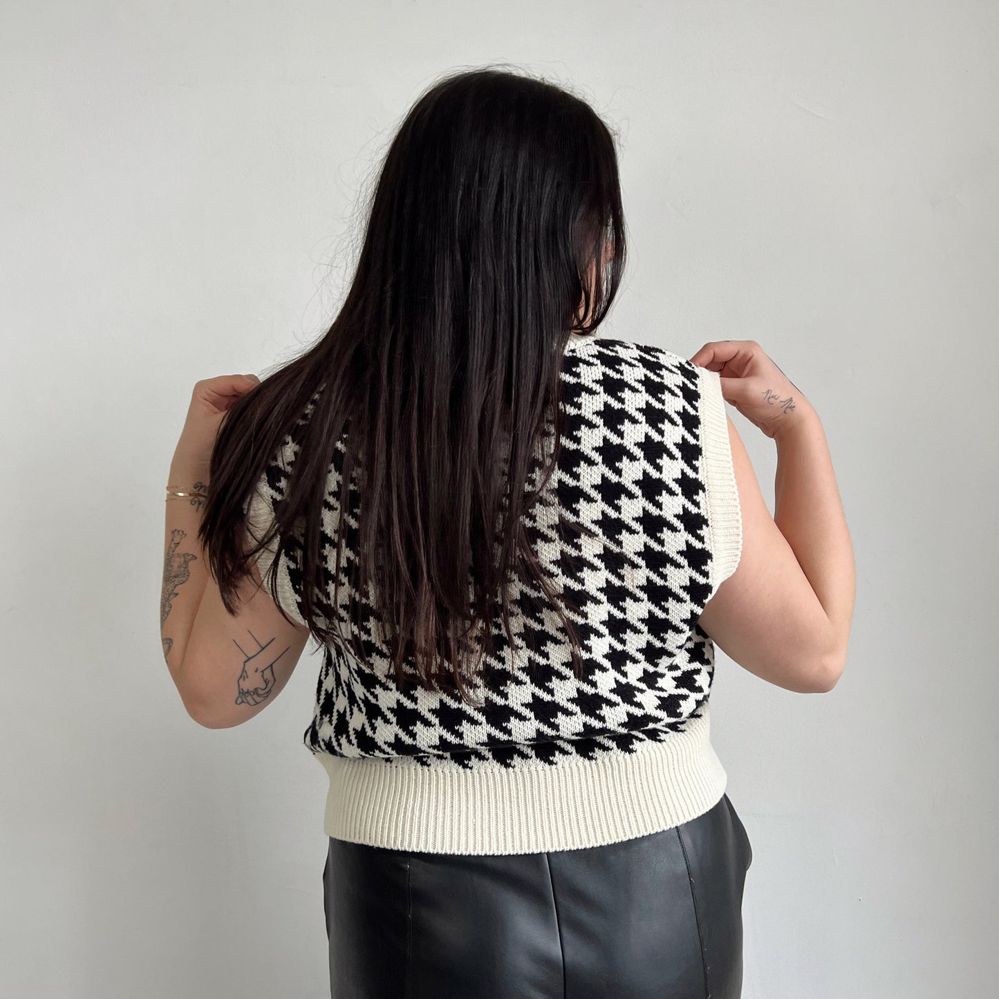 Houndstooth Sweater Vest