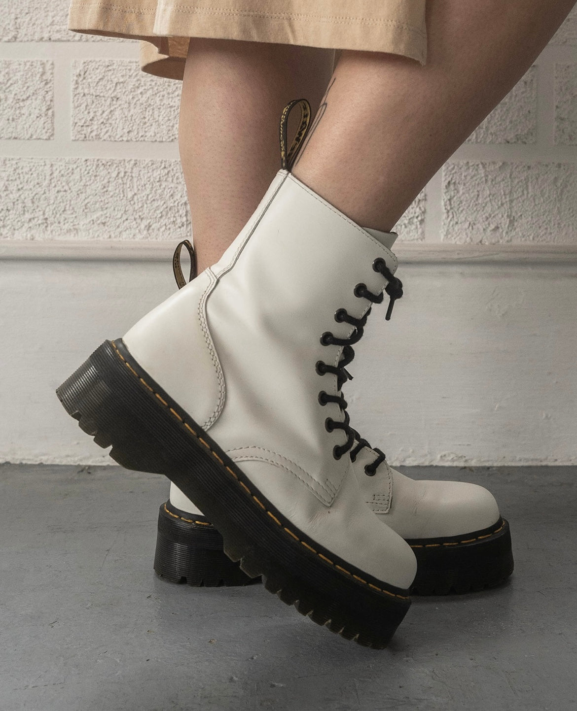 Platform White Doc Marten Boots