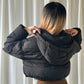 Urban Outfitters Cropped Puffer Jacket - Black