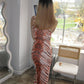 Tiger Print Dress - Orange/Brown/Cream