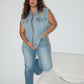 Charmed Denim Vest - Light Wash