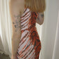 Tiger Print Dress - Orange/Brown/Cream