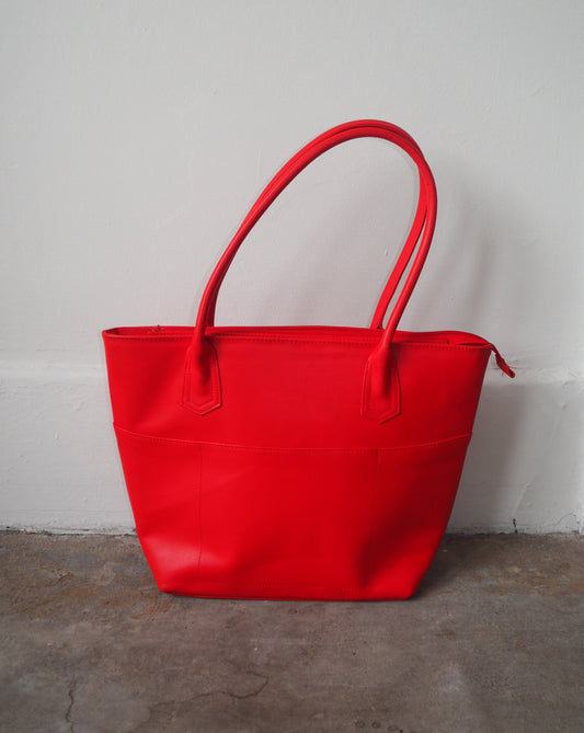 Oversized Tote Bag - Red