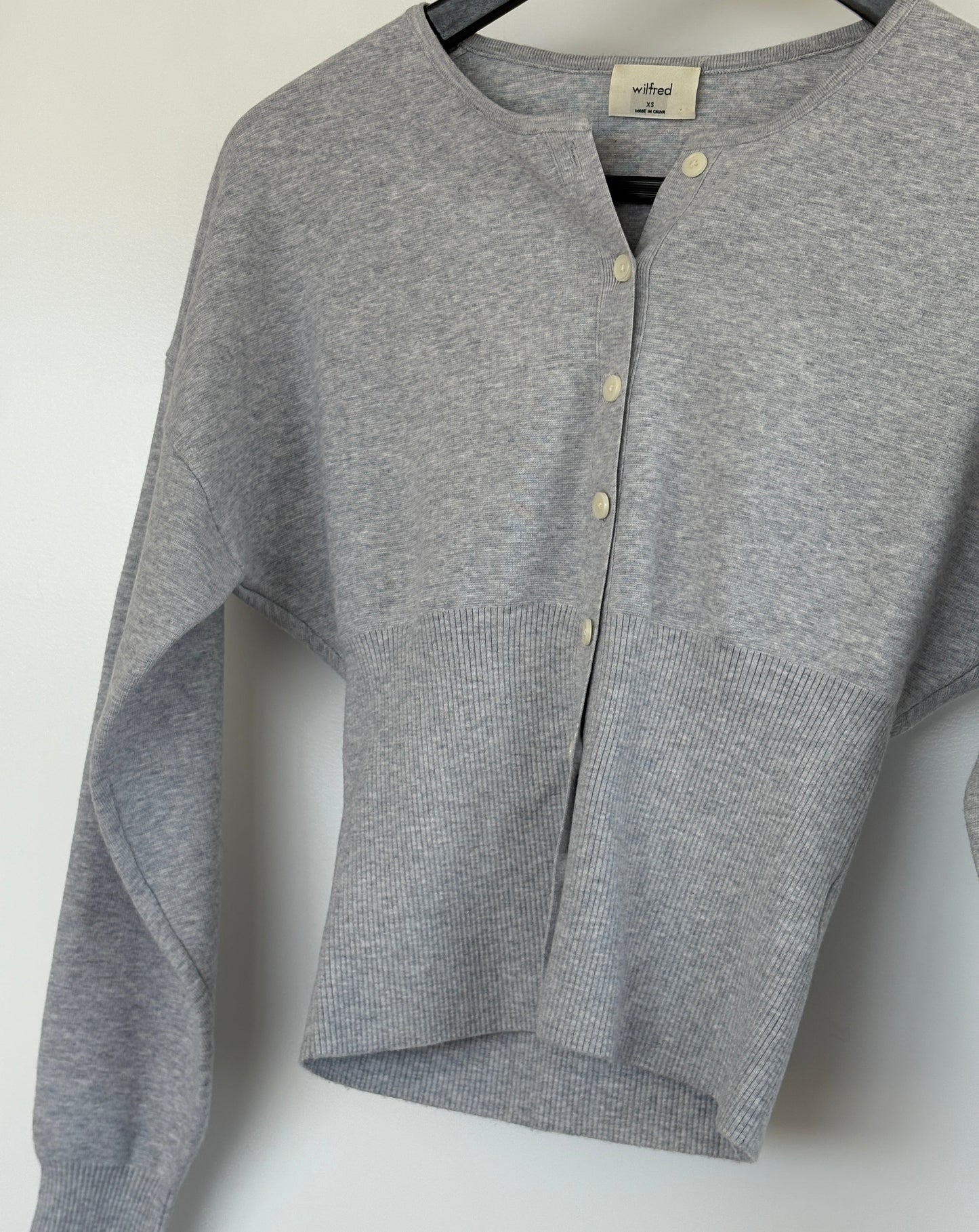 Wilfred Balloon Sleeve Top - Grey